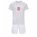 Günstige Dänemark Pierre-Emile Hojbjerg #23 Babykleidung Auswärts Fussballtrikot Kinder WM 2022 Kurzarm (+ kurze hosen)